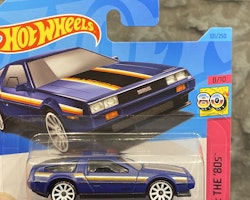 Skala 1/64 Hot Wheels: DMC Delorean, Dark blue w stripes - 80's series