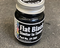Zero Paints, acryllic paint 30ml: Flat Black (Similar to Tamiya XF-1)ZP-7101