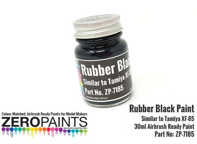 Zero Paints, Acryllic paint 30ml: Rubber Black (Tamiya X-85)ZP-7185