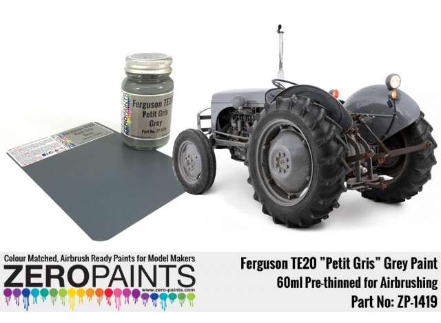 Zero Paints, Acryllic paint 60ml: Ferguson TE20 Petit Gris ZP-1419
