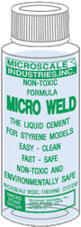 Micro Weld - Liquid cement for styrene plastic models fr Microscale Industries