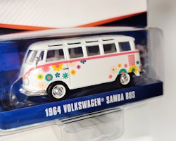 Skala 1/64 Greenlight "Club V-dub" Volkswagen Samba Bus 64' "Flower Power"