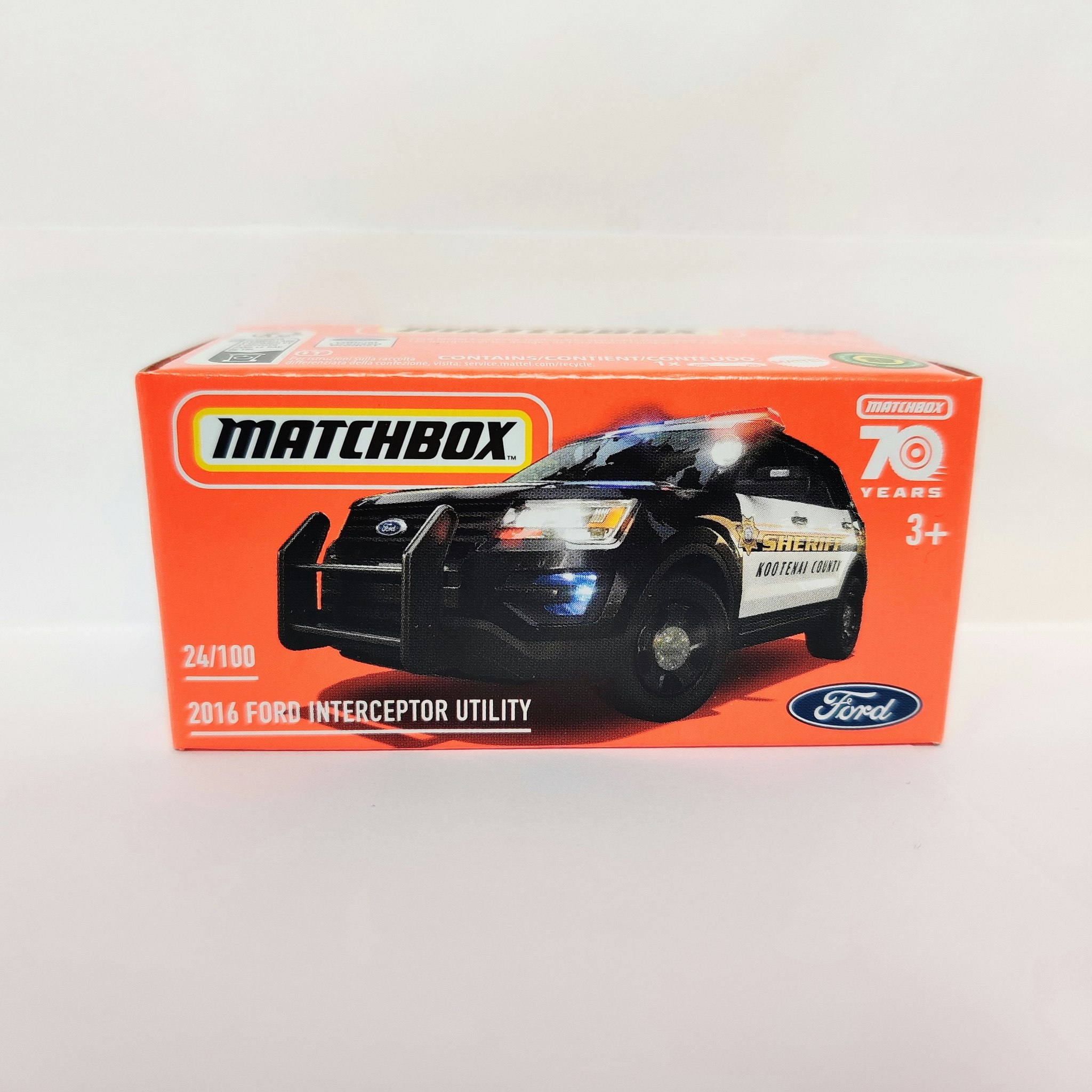 Skala 1/64 Matchbox 70-years: Ford Interceptor Utility "Sheriff Kootenai Country" 16'