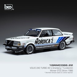 Skala 1/18 VOLVO 240 Turbo #2 Nordica ETCC fr IXO Models