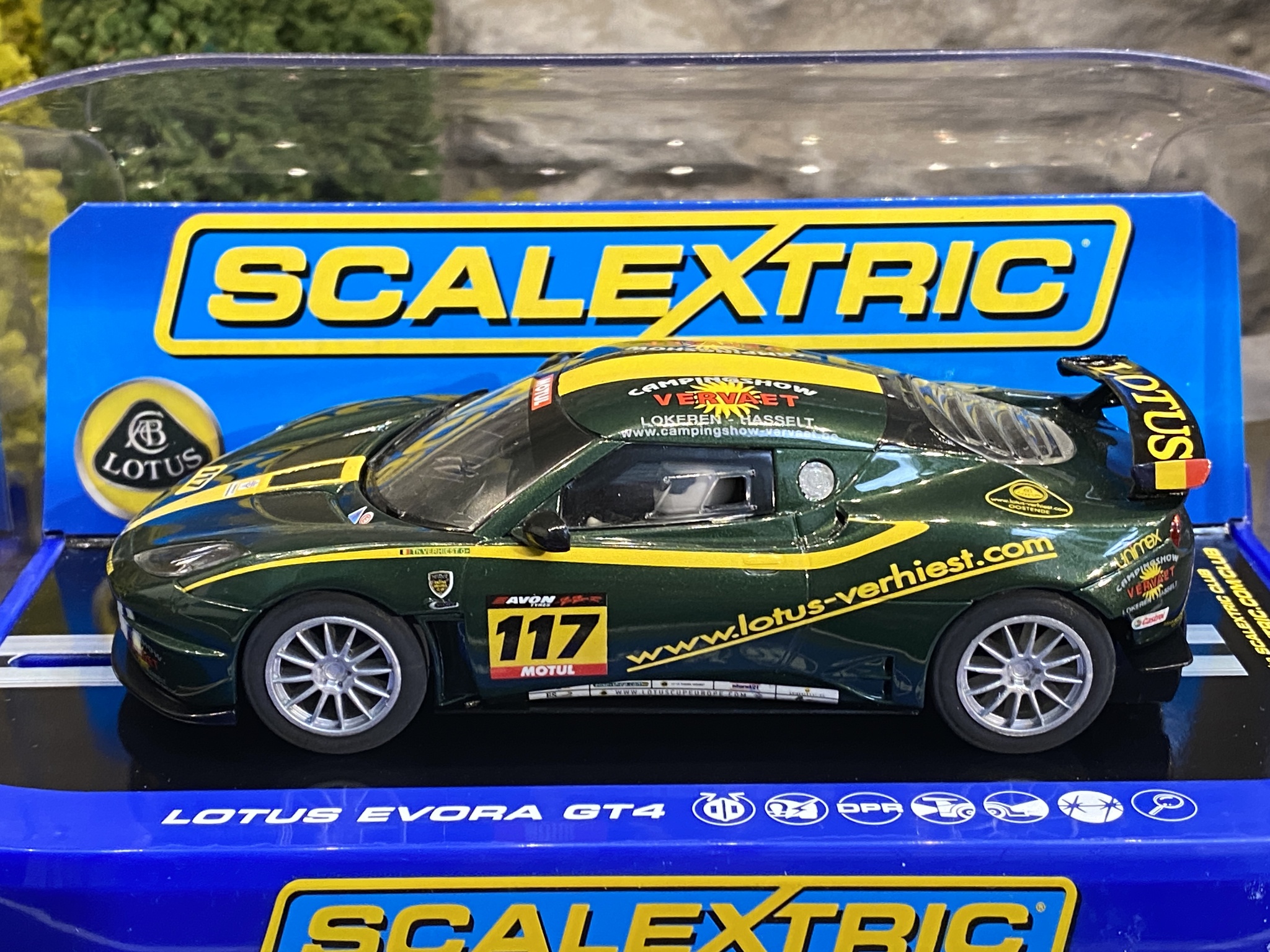 Skala 1/32 Lotus Evora GT4 #117 T Verheist fr Scalextric