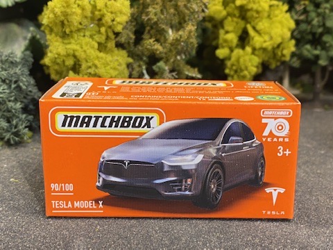 Skala 1/64 Matchbox 70 years - Tesla Model X, Grey