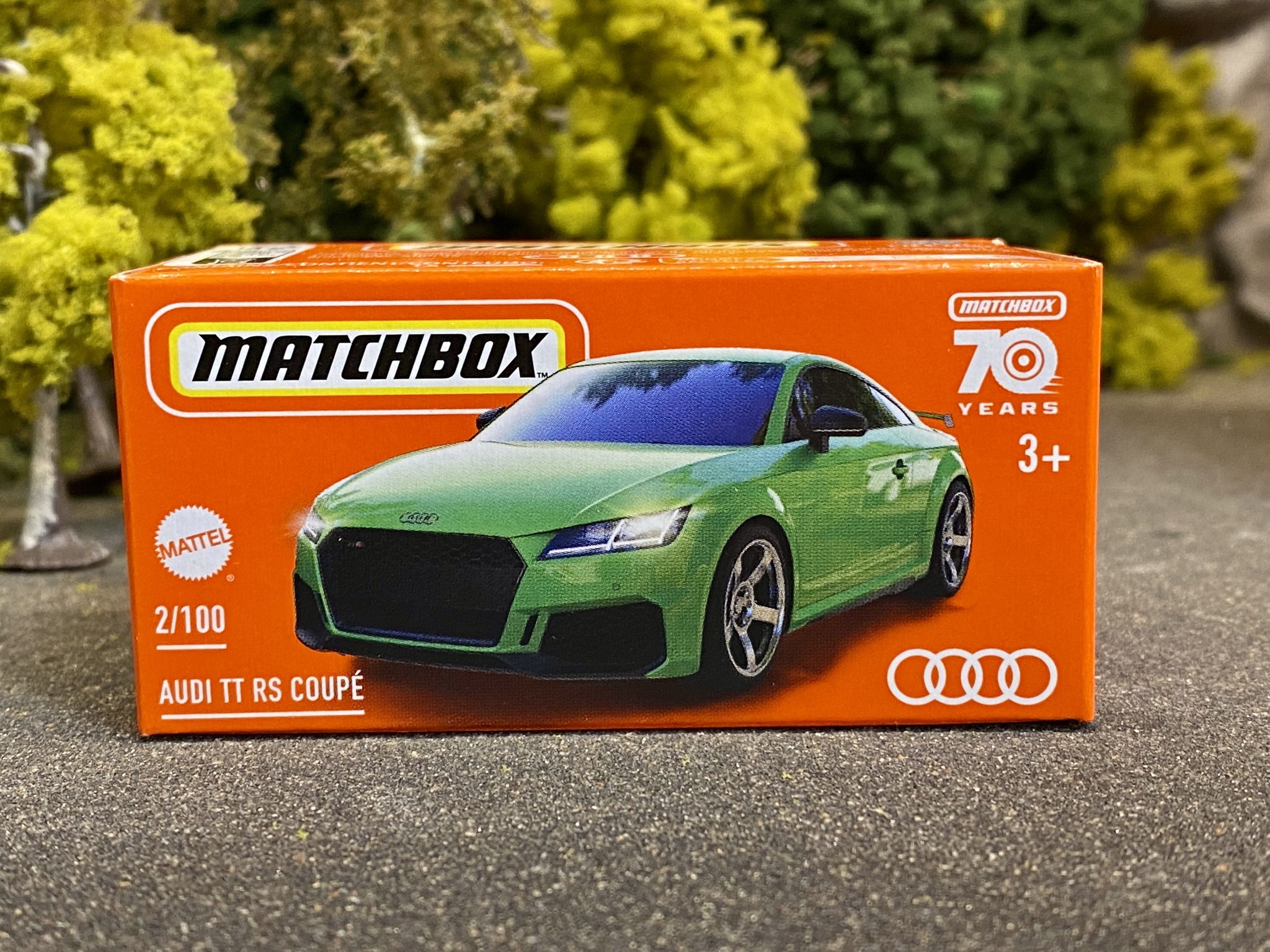 Skala 1/64 Matchbox 70 years - Audi TT RS Coupé 19' Green