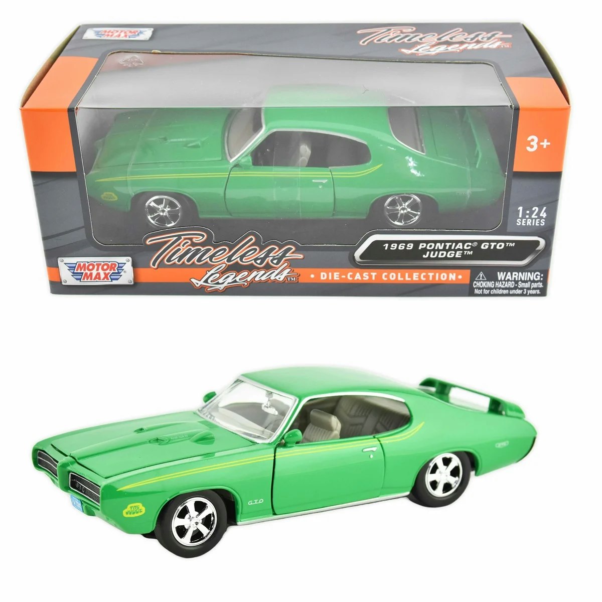 Skala 1/24 PONTIAC GTO JUDGE (1969) 20cm, Green fr MotorMax