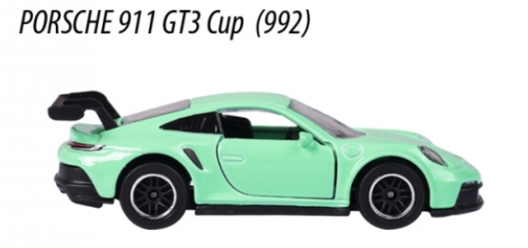 Skala 1/64 fr Majorette - Porsche Edition: Porsche 911 GT3 Cup (992) Mint green