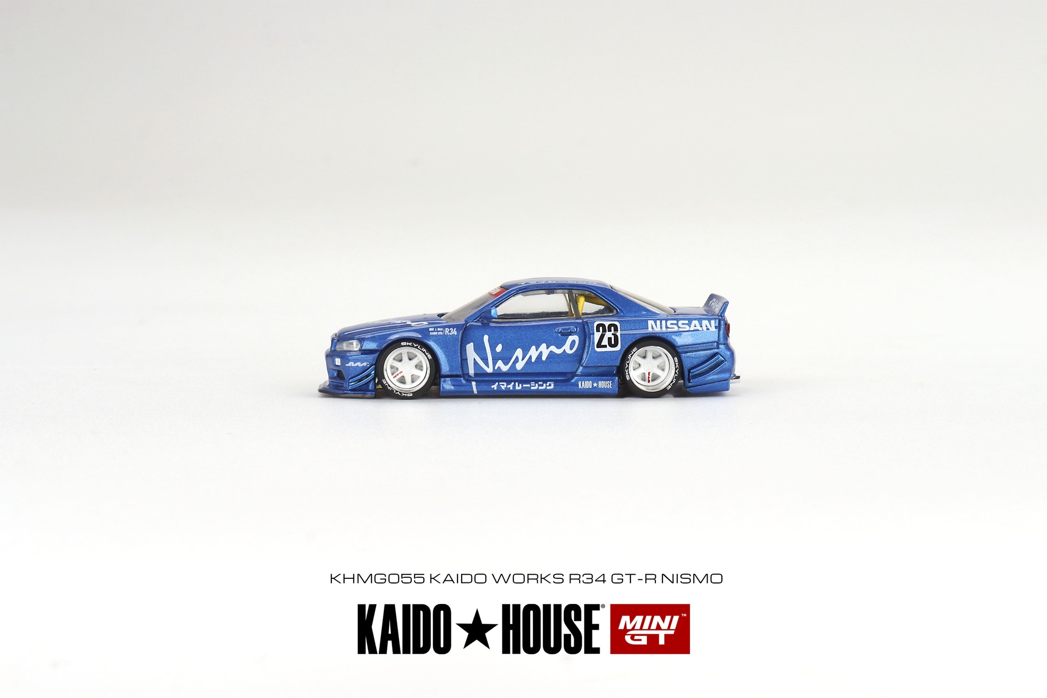 Skala 1/64 Nissan Skyline GT-R R34 Kaido Works V3 KHMG055 f MINI GT