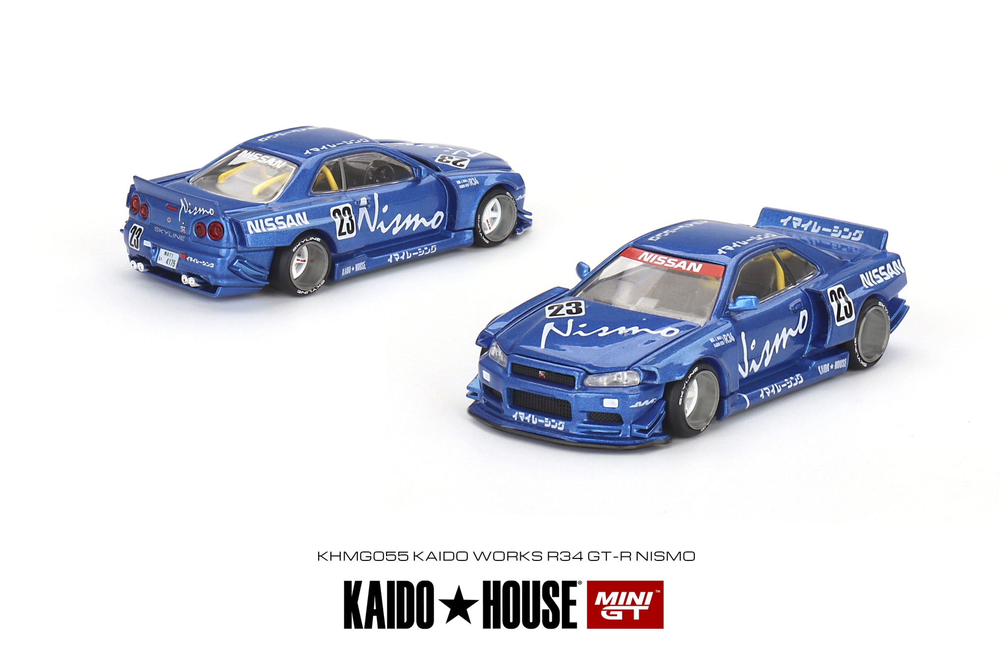 Skala 1/64 Nissan Skyline GT-R R34 Kaido Works V3 KHMG055 f MINI GT