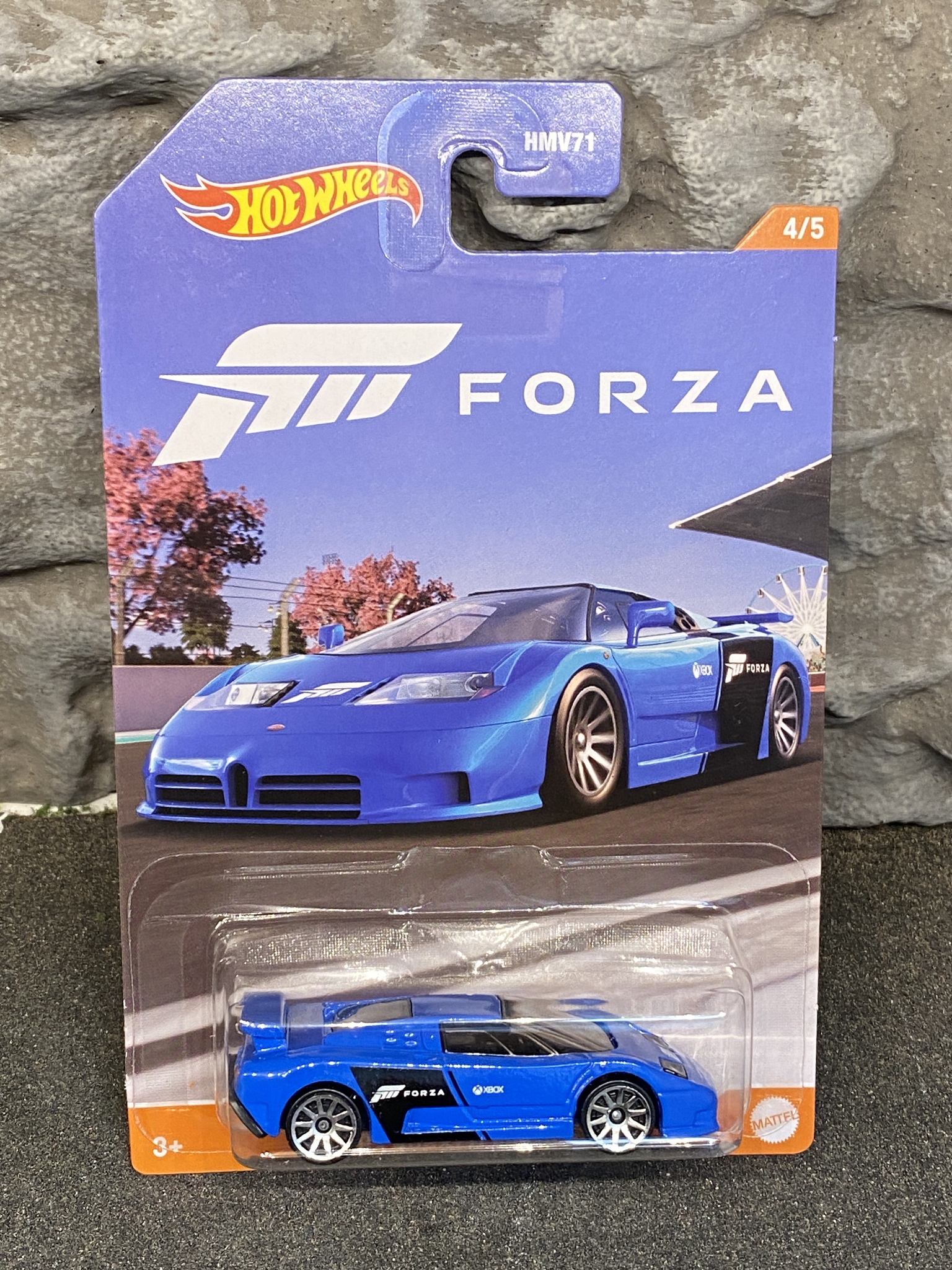 Skala 1/64 Hot Wheels, Forza - 94' Bugatti EB110 SS, Blue