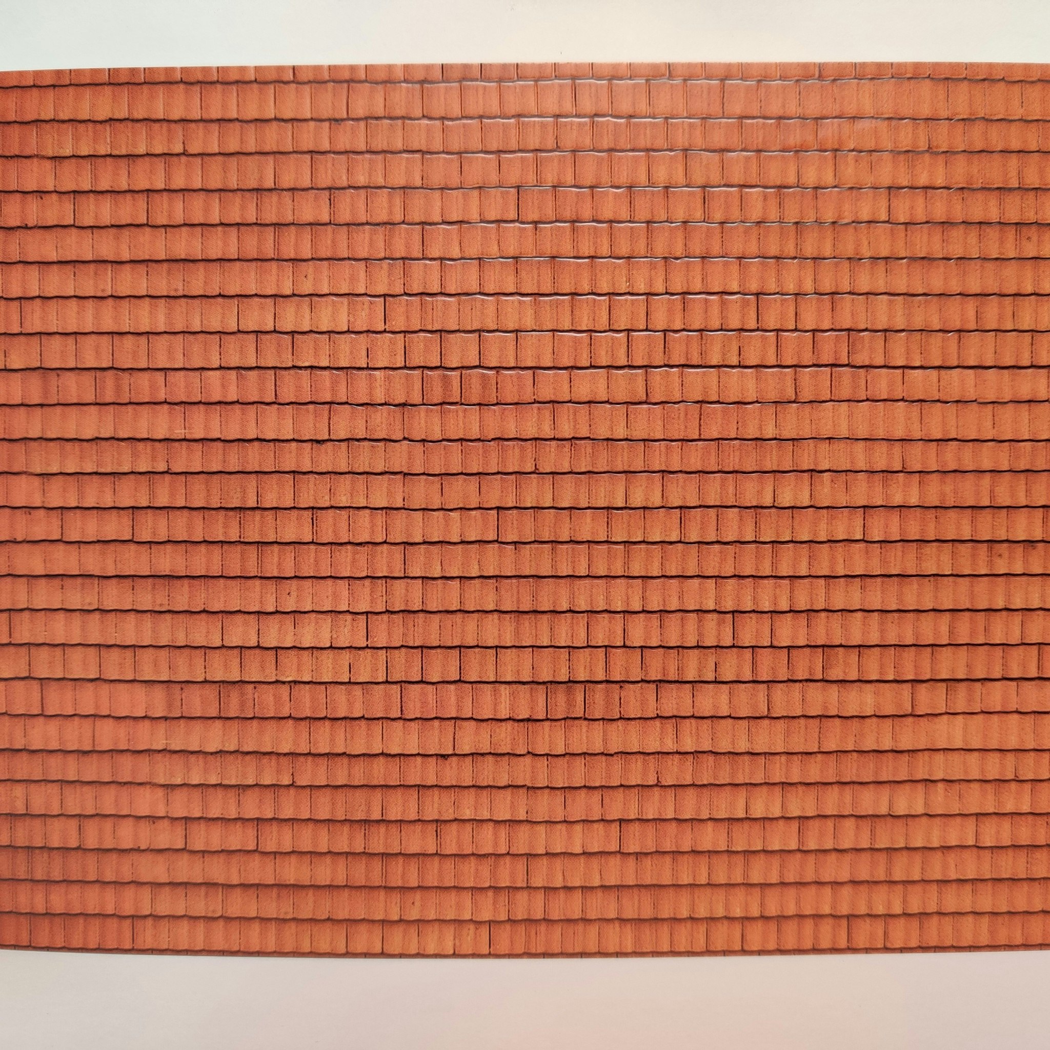 NOCH 56670 takpannor röda tegelpannor/Roof Tile, red - 3D Cardboard Sheet 25x12,5 cm f H0 & TT