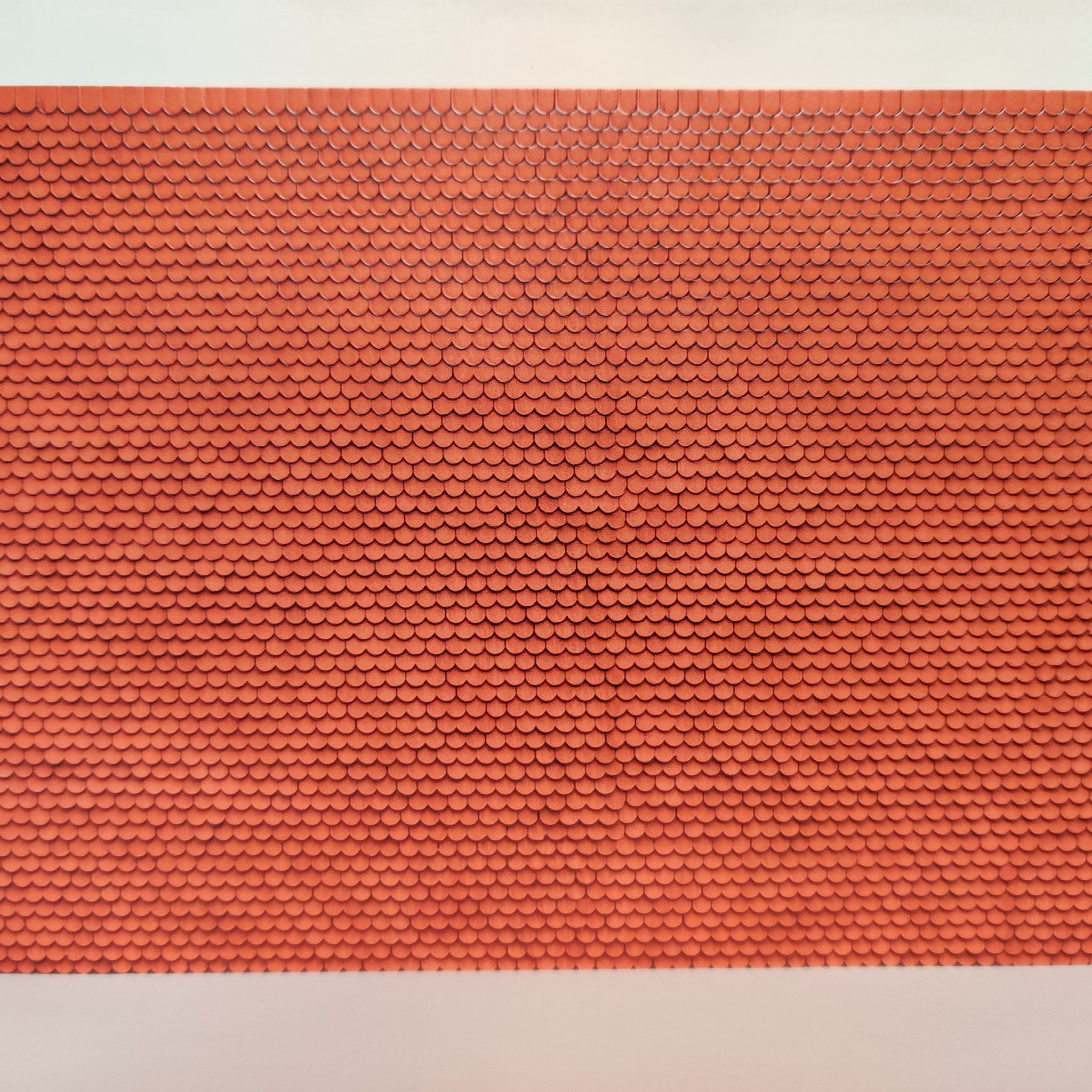 NOCH 56690 röda plattor/Plain Tile, red - 3D Cardboard Sheet 25x12,5 cm f H0 & TT