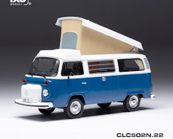 Skala 1/43 Volkswagen T2 Westfalia 1978' Blue/white, Red fr IXO Models