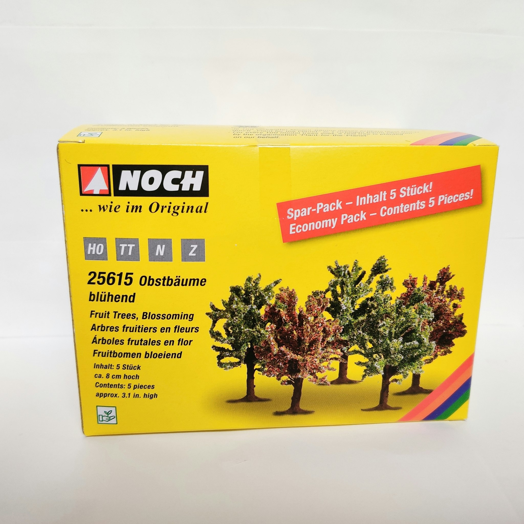 NOCH 25615 H0 TT N Z Blommande Frukt träd/Fruit trees blossoming  5 stycken/pcs