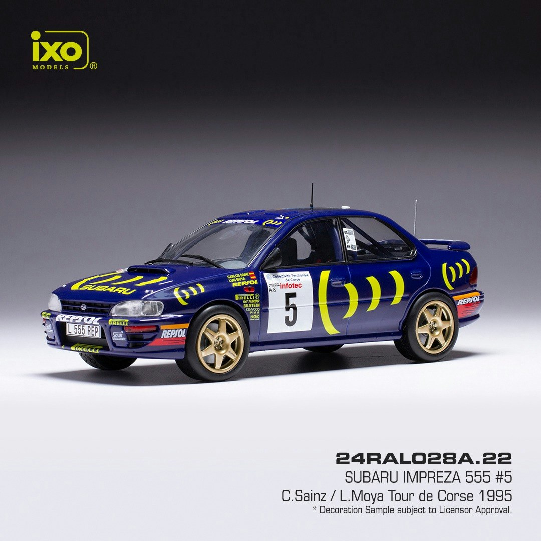 Skala 1/24 SUBARU Impreza #5 C.Sainz Tour de Corse 95 fr IXO Models