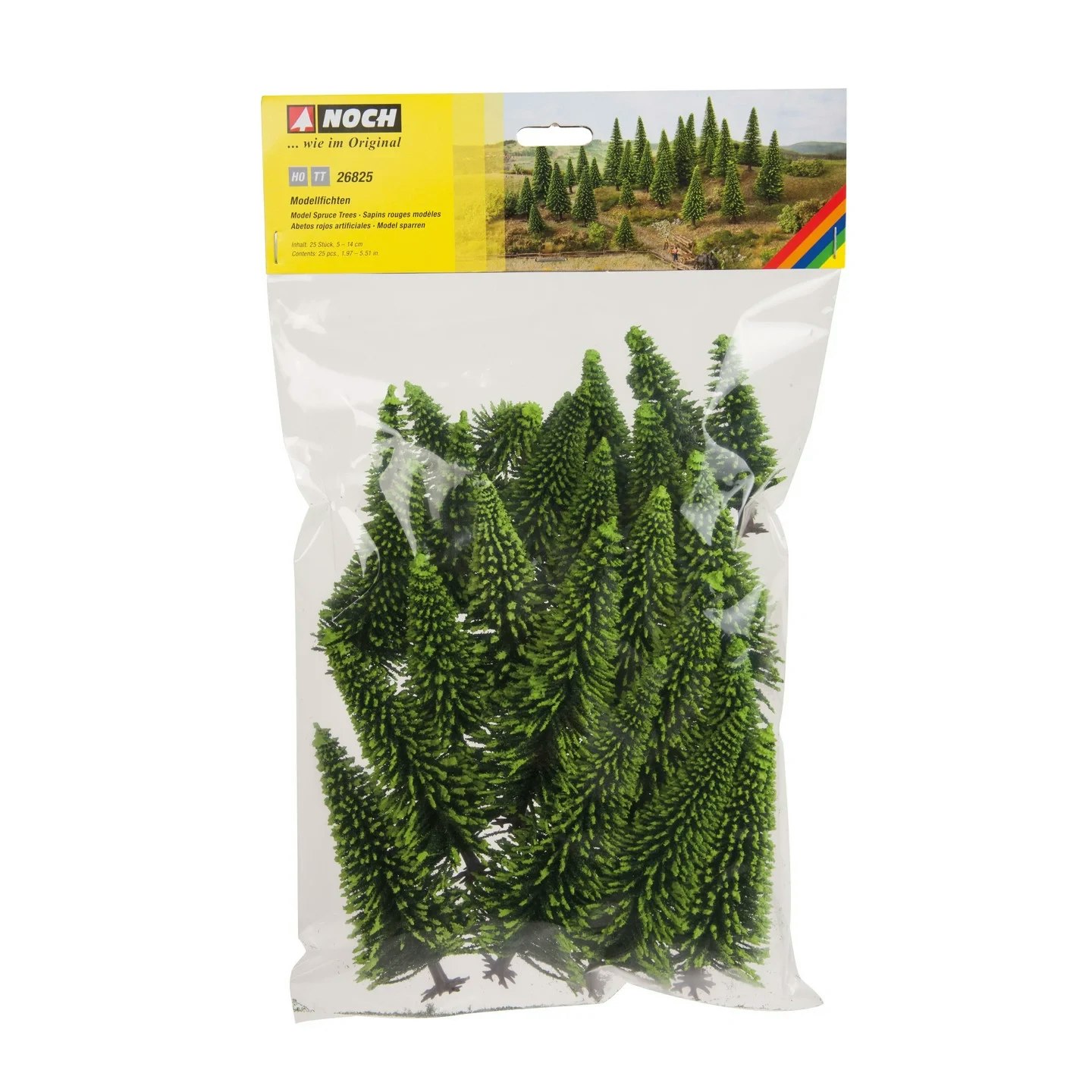 NOCH 26825 H0 TT Granar/Model Spruce Trees 25 stycken/pcs