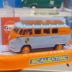 Skala 1/32 An. Scalextric Slot car: Volkswagen Microbus T1 b Porsche/Gulf