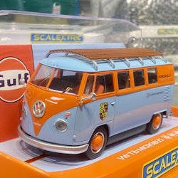 Skala 1/32 An. Scalextric Slot car: Volkswagen Microbus T1 b Porsche/Gulf