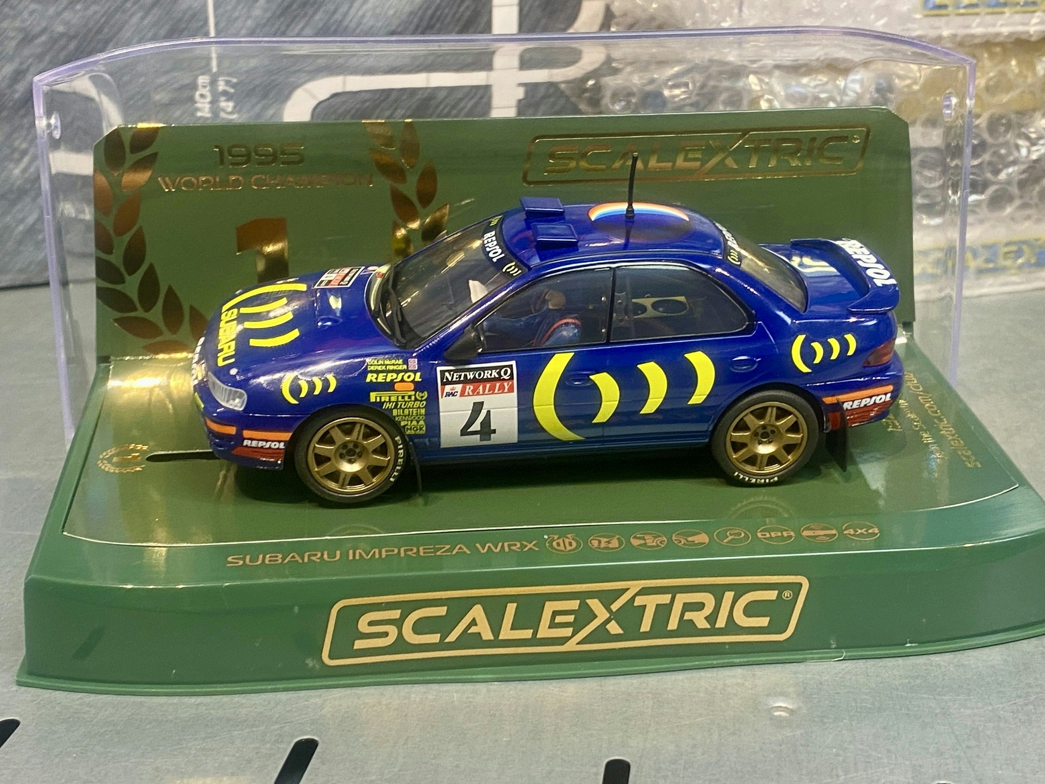 Skala 1/32 An. Scalextric Slot car: Subaru Impreza WRX 4x4 1995'