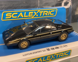 Skala 1/32 An. Scalextric Slot car: Lotus Esprit S2, Black/gold