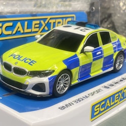 Skala 1/32 Scalextric Slotcar: BMW 330i M-sport Police Edition