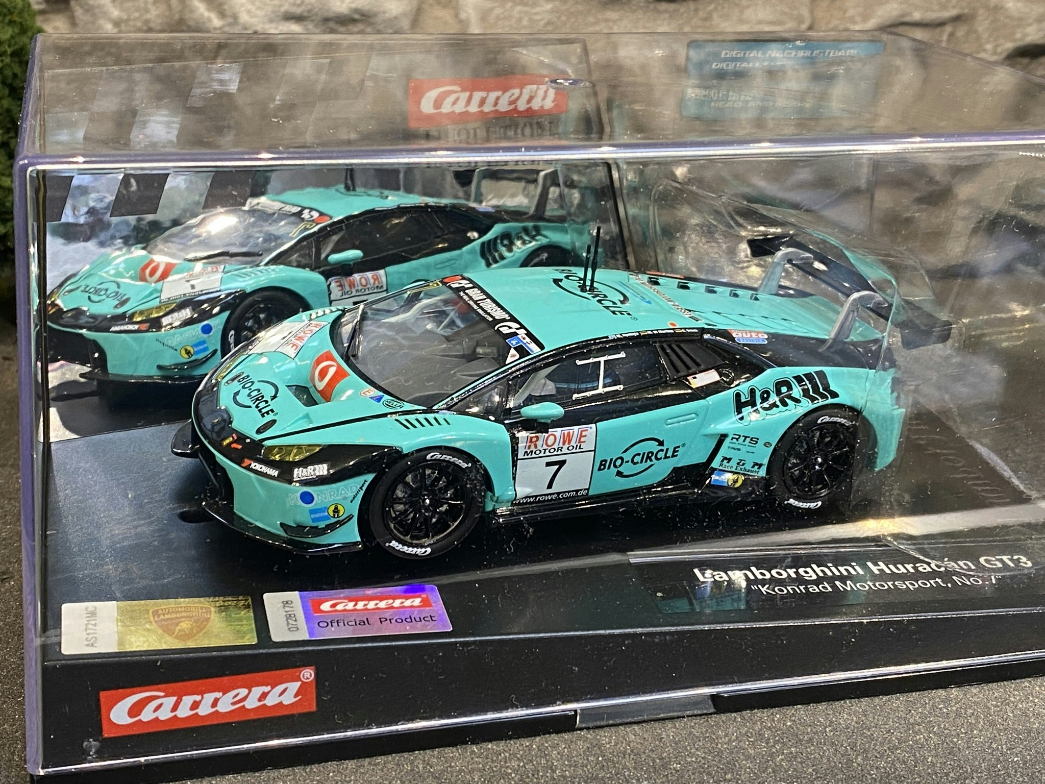 Skala 1/32 Analogue Slotcar fr Carrera: Lamborghini Huracán GT3 Konrad Motorsport #7