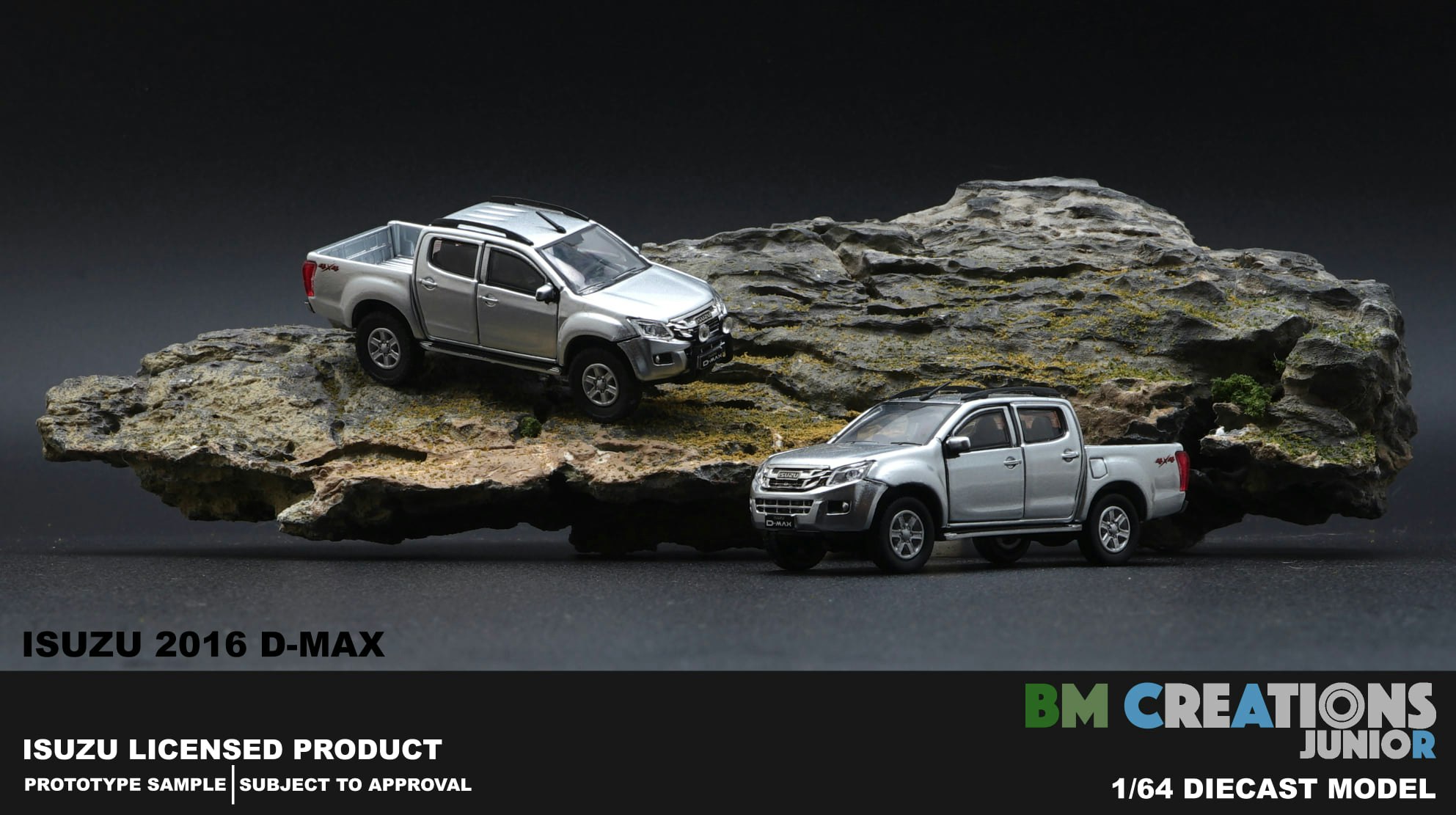 Skala 1/64 Isuzu D-Max 2016 LHD , Silver fr BM Creations