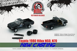 Skala 1/64 Toyota Hilux 1980 LHD, Black fr BM Creations