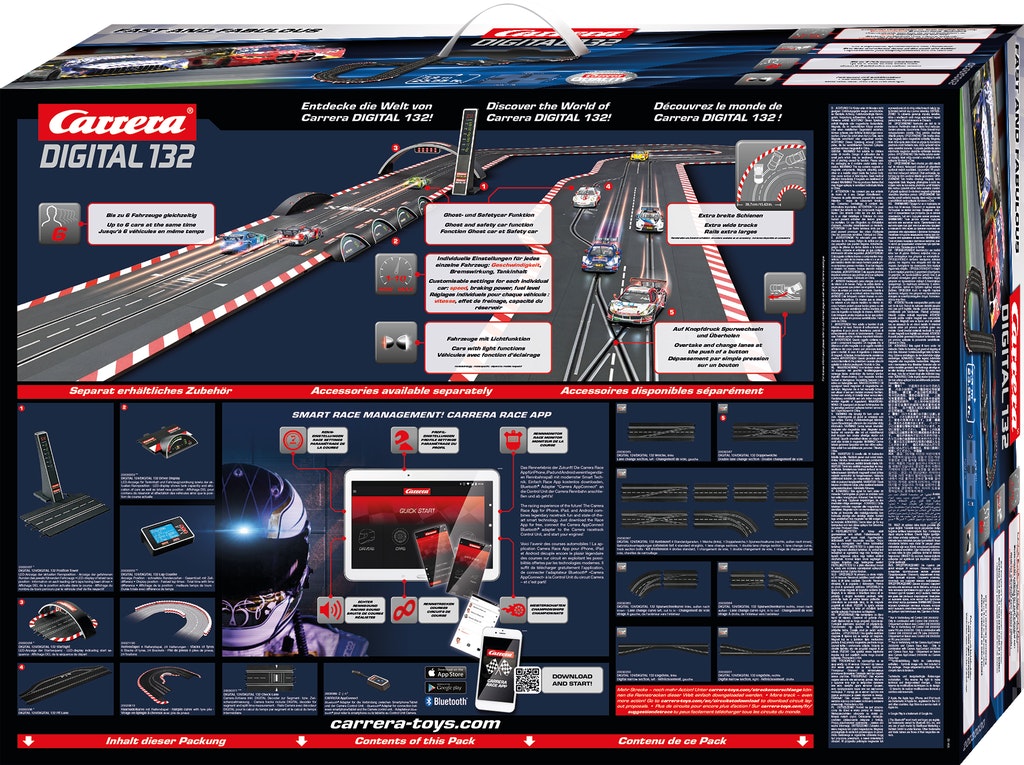 NEW! Skala 1/32 Digital slot racing track fr Carrera: Fast & Fabulous