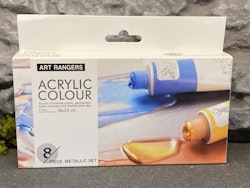 Akrylfärger "Metallic Set" 8 pack, w 8 tubes á 22ml fr Art Rangers