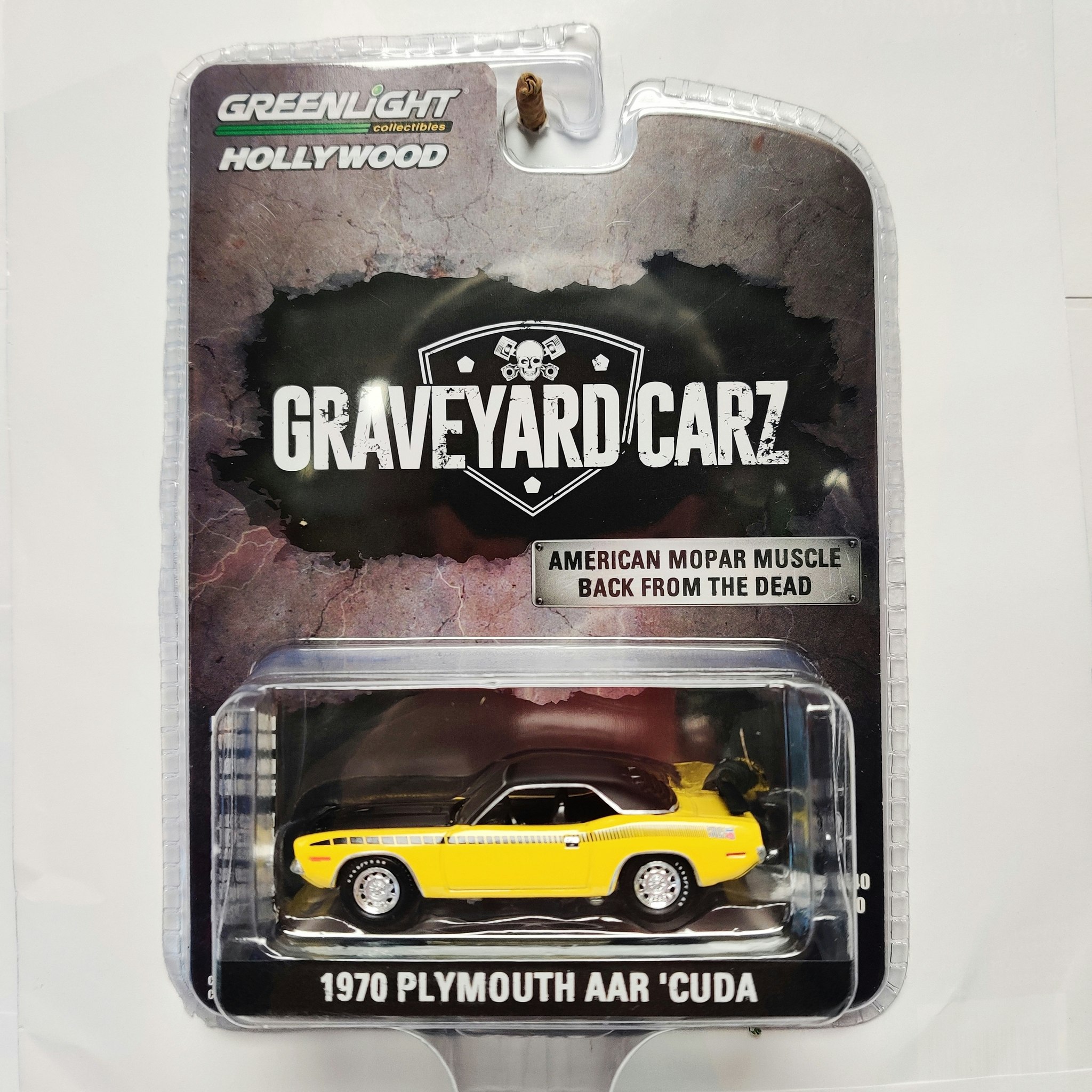 Skala 1/64 Greenlight Hollywood "Graveyard Carz" 1970 Plymouth AAR Cuda