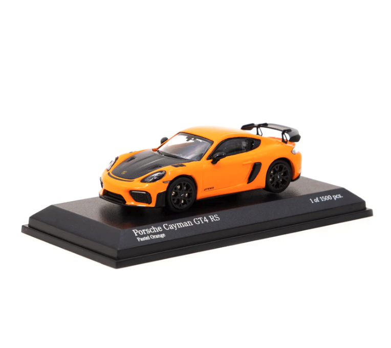 Skala 1/64 Porsche CaymanGT4 RS, Pastel Orange fr Minichamps Lim.Ed 1/1500 pcs