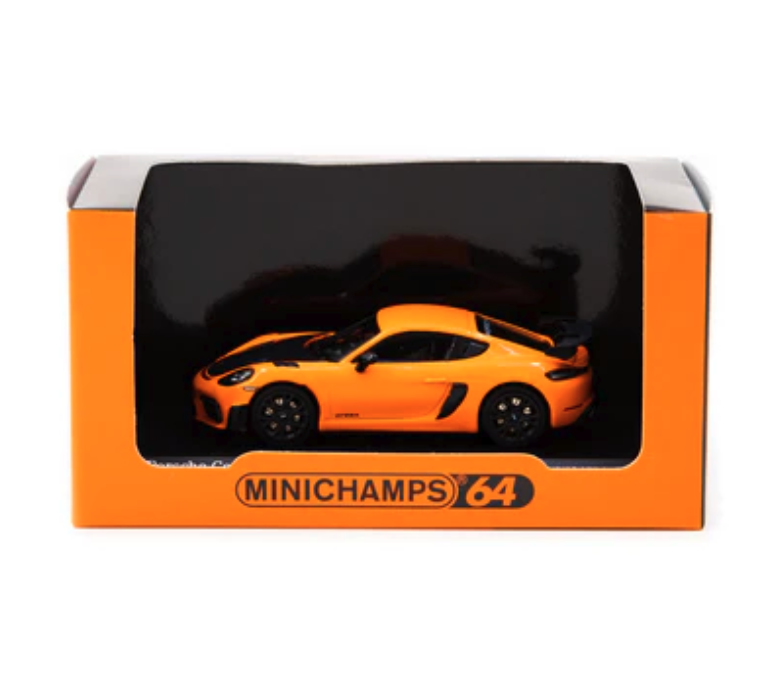 Skala 1/64 Porsche CaymanGT4 RS, Pastel Orange fr Minichamps Lim.Ed 1/1500 pcs