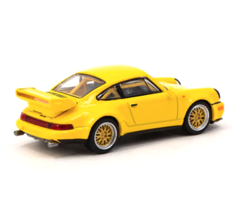 Skala 1/64 Porsche 911 RSR 3.8 Yellow - COLLAB64 Tarmac/Schuco