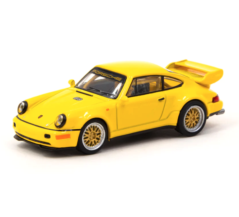 Skala 1/64 Porsche 911 RSR 3.8 Yellow - COLLAB64 Tarmac/Schuco