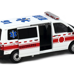 Skala 1/64 VW T6 Transporter Taiwan Fire Bureau Ambulance fr Tiny Toys