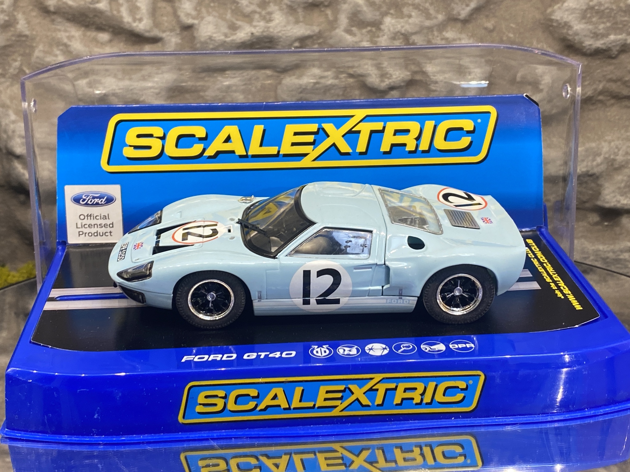 Skala 1/32 Analog Slotcar - Ford GT40, Light Blue fr Scalextric