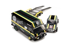 Skala 1/18 3-pack VW LT35 + Golf GTI + Trailer OT353 fr Otto Mobile