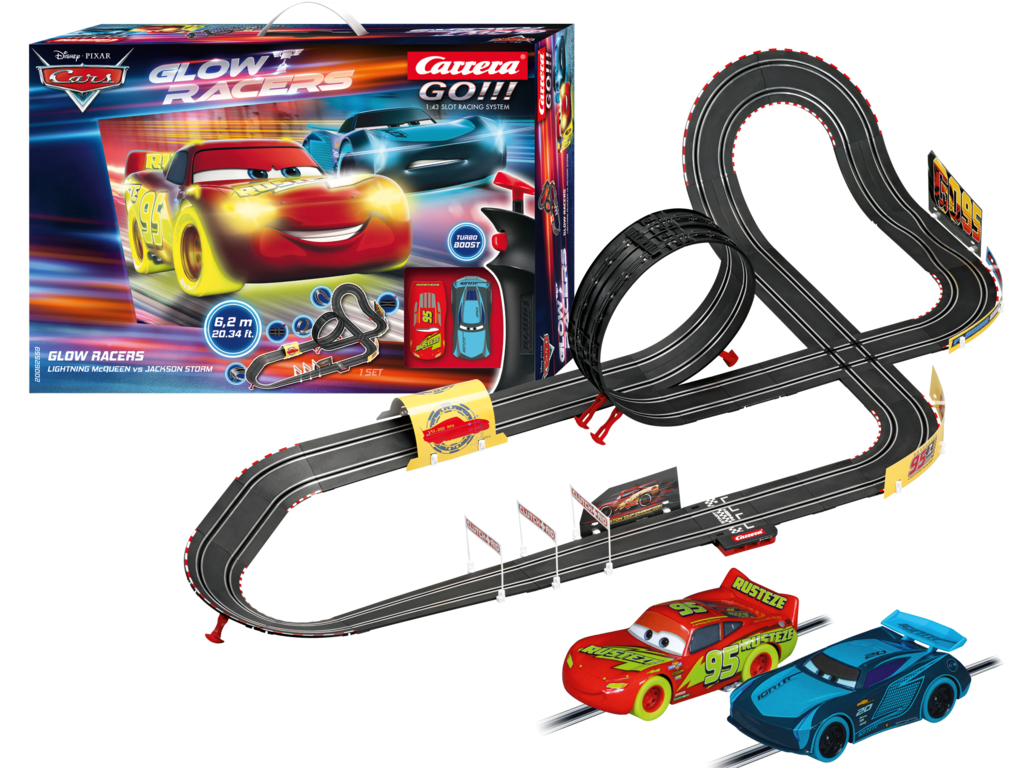 Skala 1/43 Analog racetrack Carrera GO: Disney·Pixar Cars - Glow Racers