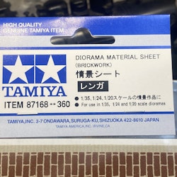 Diorama Material Sheet - Tegelsten/bricks Ca: 290 x 210 mm från Tamiya