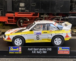 Skala 1/32 An. Slotcar fr Revell: Audi Sport Quattro SWB, RAC Rally 1984