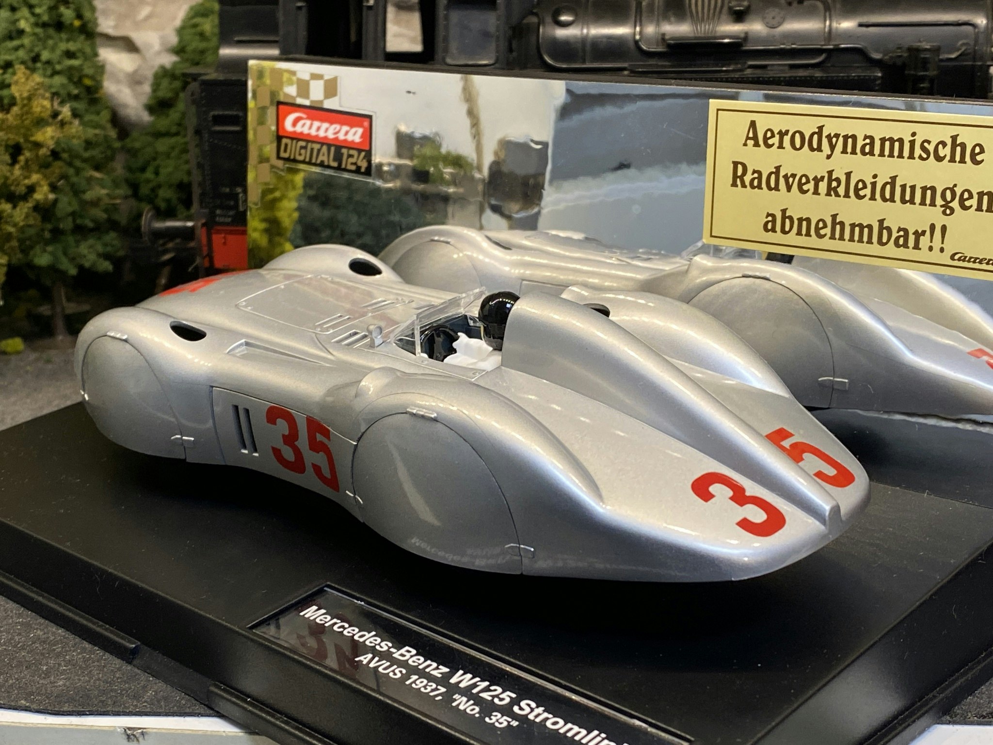 Skala 1/24 Digital/An. Slot car fr Carrera: Mercedes-Benz W125 Stromlinie Avus 1937 #35