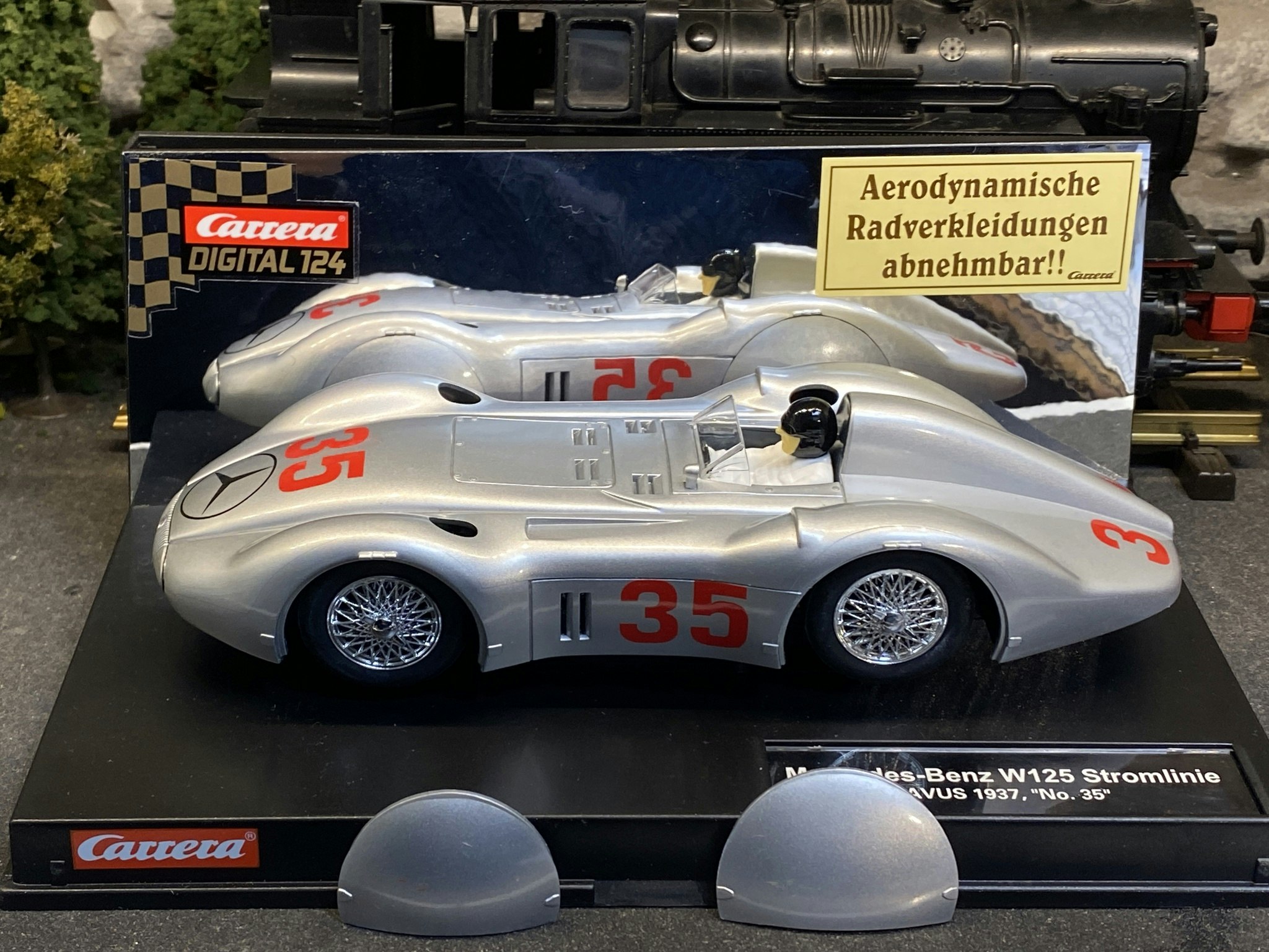 Skala 1/24 Digital/An. Slot car fr Carrera: Mercedes-Benz W125 Stromlinie Avus 1937 #35