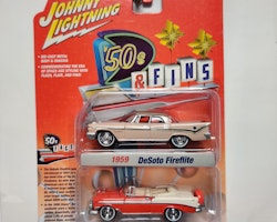 Skala 1/64 2-pack Johnny Lightning, 1959 DeSoto Fitreflite, 1956 Chevy Bel Air Conv. Rev.B