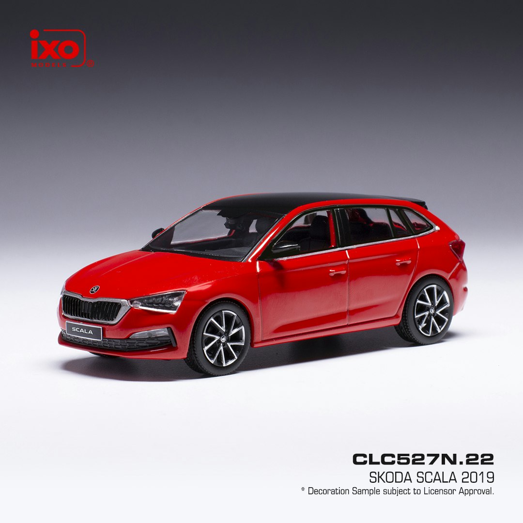 Skala 1/43 Skoda Scala 2019, red fr IXO Models