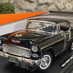 Skala 1/18 Chevy Bel Air 1955' Black fr Timeless Legends - MotorMax