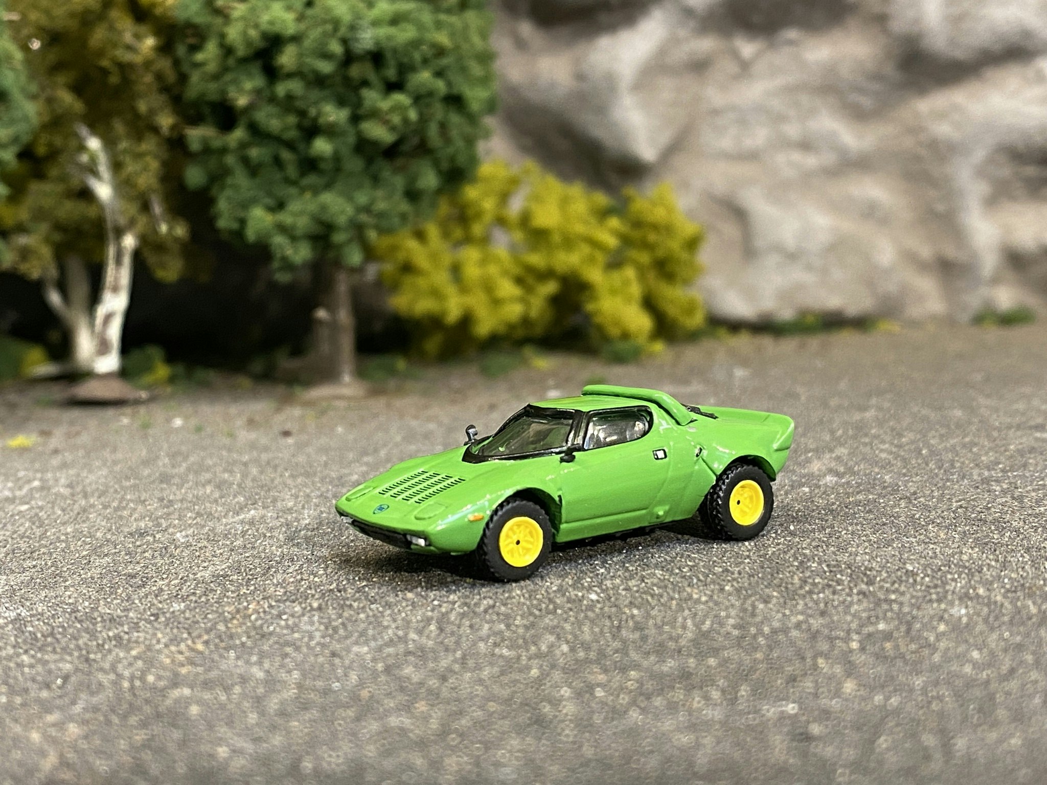 Skala 1/87 - Lancia Stratos HF, Green/yellow fr Brekina