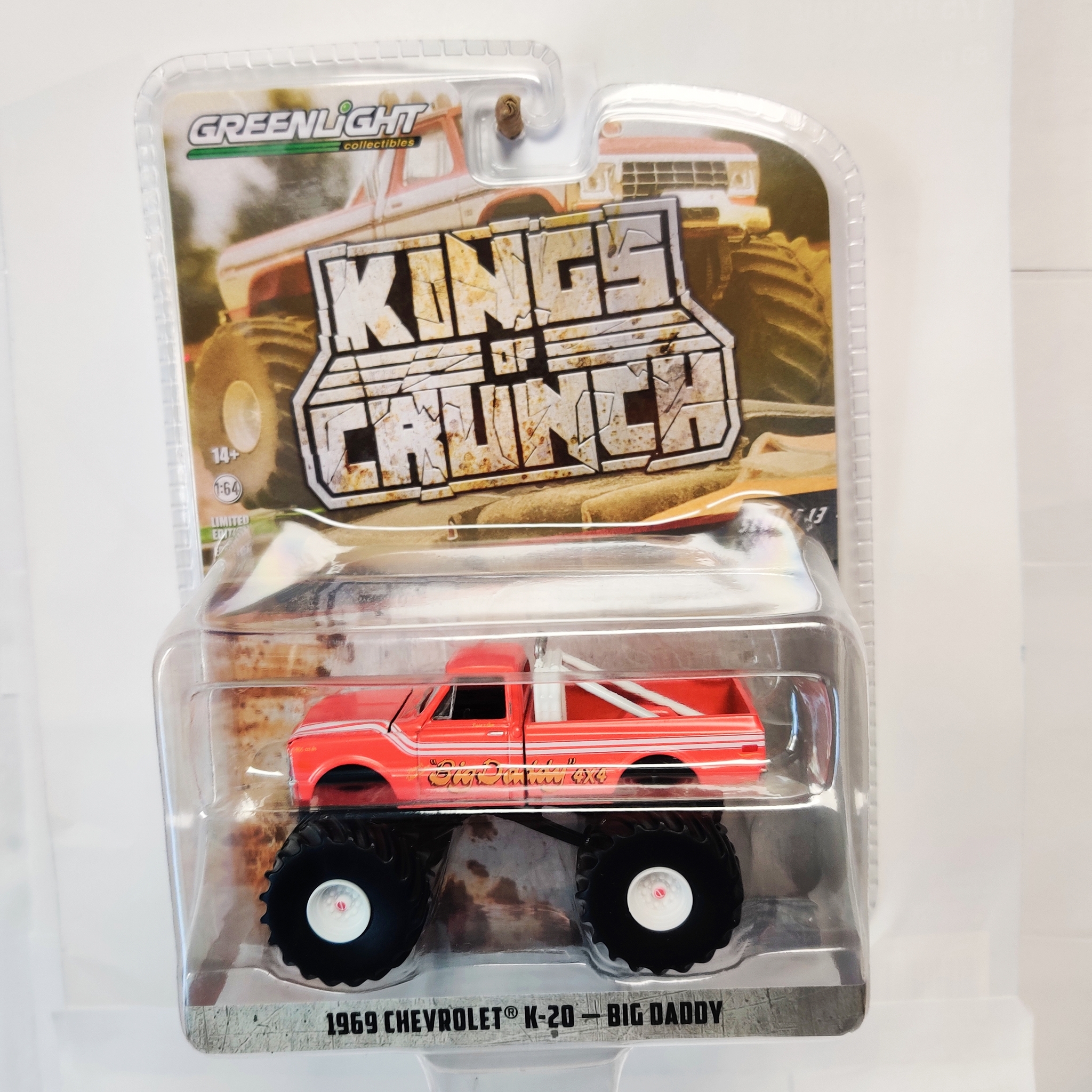 Skala 1/64 Greenlight "Kings of Crunch" 1985 Chevrolet K-20 - Big Daddy